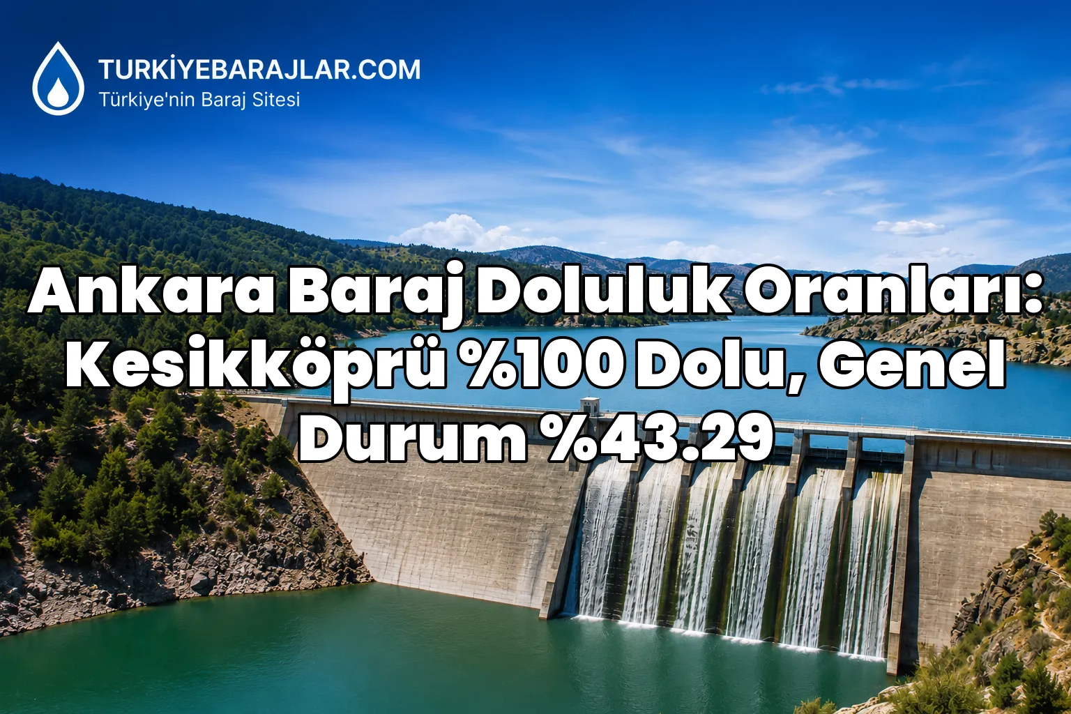 Ankara Baraj Doluluk Oranları: Kesikköprü %100 Dolu, Genel Durum %43.29